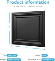 Paneles de Techo Decorativos de PVC de 2x2, Ligeros e Inastillables, para Renovación Rápida de Cocina/Baño