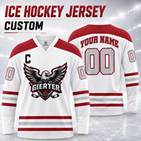 Maillot de hockey sur glace personnalisé Canada, uniforme de hockey personnalisé, unisexe, respirant, durable, vêtements de hockey sur glace pour les tournois