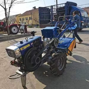 Tracteur à main 12 CV avec charrue et rotoculteur pour usage agricole - Product Image 2