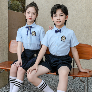 Uniformes scolaires pour garçons <span class=keywords><strong>et</strong></span> filles, chemise blanche, primaire, secondaire, enfants, ensemble <span class=keywords><strong>de</strong></span> vêtements scolaires élégants - Product Image 3