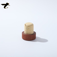 Tapones de corcho de madera para botellas de vinagre y aceite de oliva, tapas decorativas redondas para barra, con impresión personalizada de alta gama