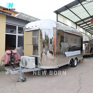 NEW BORN <span class=keywords><strong>Four</strong></span> à pizza en aluminium, Food Truck, Cuisine mobile entièrement équipée, Camionnette à café, Remorque, Crêpes de rue, Bonbons, Normes américaines, Antirouille - Product Image 3