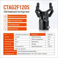 Pince électrique collaborative haute vitesse CTAG2F120S pour l'automatisation du chargement et du déchargement des tours CNC