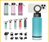 Gobelet isotherme en acier inoxydable de 40 oz avec couvercle magnétique, tasse de voyage à double paroi de 32 oz avec boîte de rangement amovible