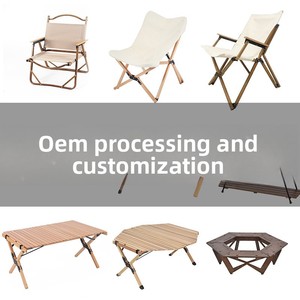 Custom Outdoor Solid Wood Egg Roll <strong>Table</strong> Camping Portable <strong>Foldable</strong> <strong>Table</strong> <strong>Chair</strong> Highlight Household Dining - Product Image 5