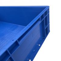 Boîte de stockage logistique en plastique robuste réutilisable au prix d'usine EU64, empilable, boîte de retournement en plastique EU