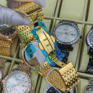 OMYA orologi al quarzo da uomo con lunetta di diamanti orologio di lusso orologio da polso da uomo d'affari orologio da polso per uomo montres de luxe - Product Image 3