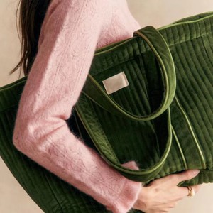 กระเป๋าถือผู้หญิงแบบมีซิป ขนาดใหญ่ ผลิตตามสั่ง พรีเมียม เป็นมิตรกับสิ่งแวดล้อม  แบบสะพายไหล่  ผ้ากำมะหยี่  ลายควิลท์ - Product Image 2