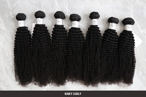 Lots de Cheveux Humains Vierges Bruts à Double Trame, Bouclés Birmans, en Gros, Extensions de Cheveux Alignées aux Cuticules pour Femmes Noires - Product Image 4