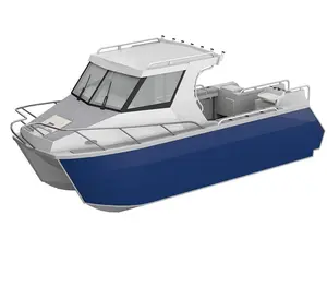 24ft / 26ft Catamaran Romp Vissersboot Commerciële Jacht Met Buitenboordmotor