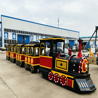 Train électrique d'extérieur pour adultes et enfants, 18/24 places, pour les parcs d'attractions