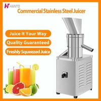 Commerciële koudgeperste sapcentrifuge, slowjuicer, hoge efficiëntie, ruimtebesparend, geen schillen, brede opening, pulp-sap scheiding.