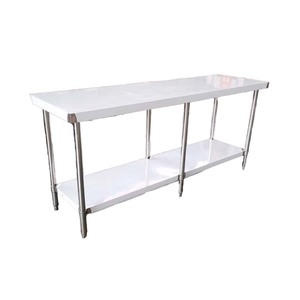 Industrial Stainless Steel Table Top Kitchen Work Benches Six Leg Inox Working Tables As Commercial Catering Equipment