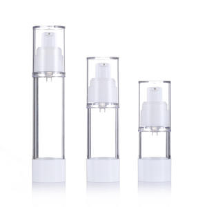 Custom Private Label Empty Pump Lotion <b>Bottle</b> 0.5oz 1oz 1.6oz Plastic Body with White Lid for Body Lotion Packaging - Product Image 4