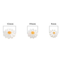 10mm coquille de tournesol d'eau douce perle fleur perles en vrac nacre marguerite perles pour faire bracelet à bricoler soi-même collier