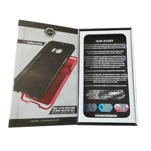 Custom paper box mobile phone case package boxes Flat Flipping Lid box earphone packaging