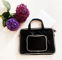 Maletín para Portátil Qetesh de 13 Pulgadas con Asa y Bolsillo para Cargador, Logotipo Personalizado, Estilo Ejecutivo, Multifuncional, Gran Capacidad