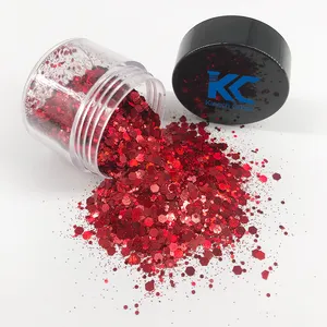 Red Colors Glitter Festival Face Chunky Glitter Party Make Up Bulk Cosmetic Glitters