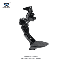 Marchepied de hayon 4x4 à installation en une seule étape, marchepied de pare-chocs rétractable noir, marchepied d'angle de benne en acier pour RAM 1500 2019+