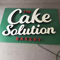 Letrero Luminoso LED de Acrílico con Logotipo Personalizado, Letrero Acrílico 3D para Exteriores con Iluminación Frontal LED, Logotipo Luminoso de Acrílico