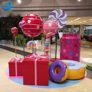 Barra de Caramelo Navideña de Fibra de Vidrio de Gran Tamaño, Estilo Pop Art, Personalizada, para Decoración de Tiendas de Dulces - Product Image 3
