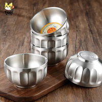Ensemble de bols à collation en acier inoxydable 18/8 personnalisables TGYW, à double paroi, isolés, pour salade, riz, mélange, soupe, service