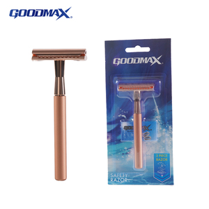Thiết kế độc đáo nóng bán Rose Gold Double Edge Blades ánh sáng sang trọng thẳng an toàn dao cạo - Product Image 1