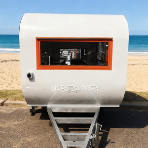 Remorque alimentaire mobile de concession, chariot de vente personnalisé remorquable, construction en fibre de verre pour snacks, bonbons, chips - Service extérieur - Product Image 6