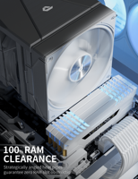 upHere CPU Cooler 8 Heatpipes No-Light Dual Tower Air Cooler 120mm PWM Fan for Intel LGA 1851 1700 2011 AMD AM5 AM4 AM3+