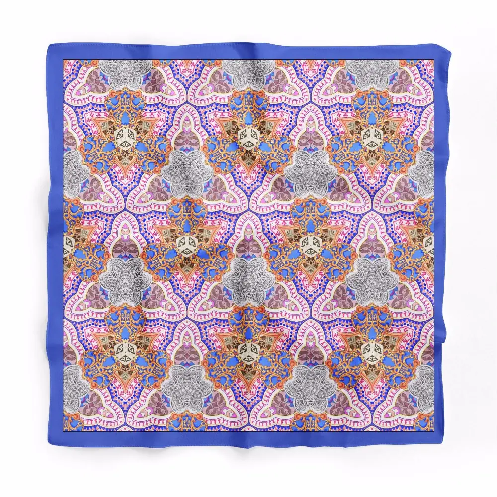 De moda de encargo largo mariposa Impresión Digital bandera francés pañuelo de seda