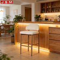 Tabourets de bar uniques et robustes en bois massif de style nordique, minimalistes et modernes, 65 cm de hauteur, blancs, pour îlot de cuisine