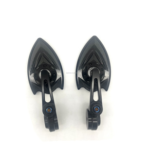 Rétroviseur de moto universel en alliage d'aluminium modifié, nouveau ABYDMOTO, verre bleu plat, réfléchissant, avant - Product Image 2