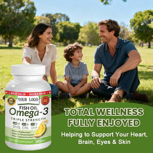 Drievoudig Sterke Citroensmaak Hartgezondheid Immuunondersteuning Cognitieve Functie Voedingssupplement Visolie Omega-3 Softgel <span class=keywords><strong>Capsules</strong></span> - Product Image 4