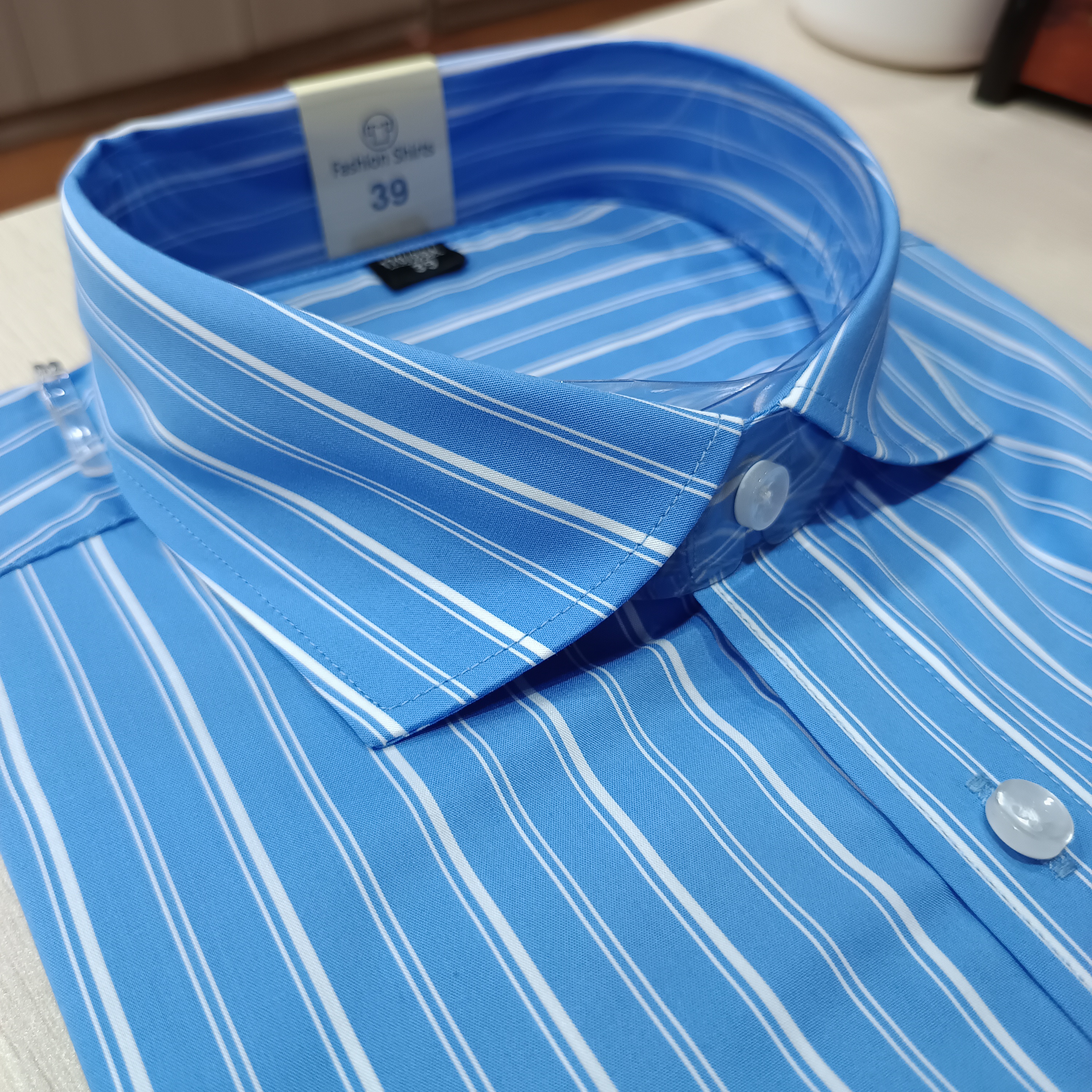 Wholesale Blue Dress Shirt With White Collar Bamboo Fiber & Breathable |  Alibaba.com