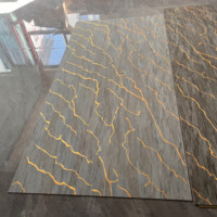 Panel Dinding PVC Lembaran Marmer UV Ukuran 1220*2440*3mm, Kilap Tinggi, Mudah Dipasang, Grosir Langsung Pabrik untuk Dekorasi Interior