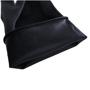 Латексные промышленные износостойкие химические многоразовые высокоэластичные гибкие перчатки черная кислота щелочестойкие перчатки - Product Image 1