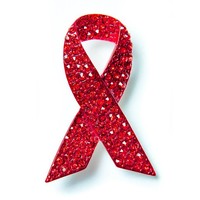 Pin de Solapa con Cinta Roja y Diamantes de Imitación, para Concientización sobre el VIH/SIDA, para Mochila, Traje, Sombrero, Ropa, Botón, Insignia, Broche