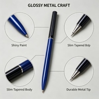 Elegante Bolígrafo Metálico Hexagonal con Mecanismo de Apertura Giratoria, Logotipo Personalizado, Regalo Promocional para Empresas