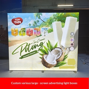 Boîte à lumière publicitaire grand écran sur pied en alliage d'aluminium avec film UV souple, pour centre commercial <span class=keywords><strong>immobilier</strong></span>, <span class=keywords><strong>fond</strong></span> de scène - Product Image 3