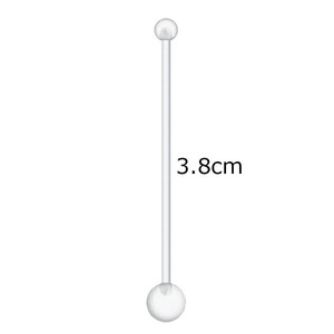 Anneau de <span class=keywords><strong>nombril</strong></span> souple en acrylique UV 14G, hypoallergénique, long et souple, <span class=keywords><strong>pour</strong></span> femmes enceintes, 10-38 mm - Product Image 6