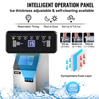 Fabricant de glace portable de haute qualité 200 kg/jour, fabricant de glace électrique commercial, se vend bien