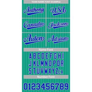 Custom Pinstripe Baseball Jersey Button <b>Down</b> Shirt With Teamname 00 Tackle Twill Unisex Moisture Wicking - Product Image 5