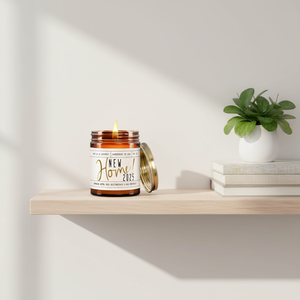 เทียนหอมถั่วเหลืองทำมือ กลิ่นวานิลลา มะพร้าว และเวทิเวอร์ ขนาด 4 ออนซ์ ในโถแก้ว สำหรับตกแต่งบ้านใหม่ในช่วงฤดูใบไม้ร่วง - Product Image 1