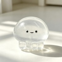 Jouet Squishy Méduse Mignon Transparent en TPR, Anti-Stress, Couleurs Assorties, Jouet Sensoriel Kawaii Animal Marin, Unisexe