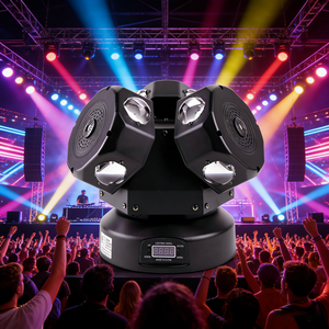 Luces <span class=keywords><strong>DJ</strong></span> de Aluminio y Plástico en Oferta, Luces Estroboscópicas, Láser para Discoteca, Navidad, Efecto de Haz de Luz Móvil, Iluminación de Escenario - Product Image 2