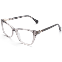 Monture de lunettes Elan Optical YB8503, modèle œil de chat classique populaire pour femmes, monture intégrale en acétate avec métal, livraison rapide.