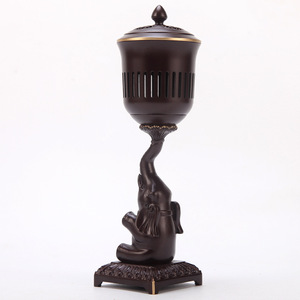 Pure brass palace <b>lantern</b> incense burner, household indoor incense burner, agarwood and sandalwood incense plate incense - Product Image 1