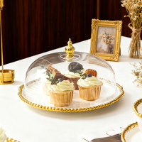 Nouvelle vaisselle de table en céramique blanche à bord doré de style européen de luxe pour la cuisine, le restaurant et la maison