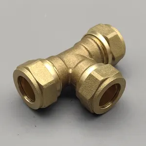 <strong>Copper</strong> Fittings ,15mm-54mm Brass CC Tee <strong>Pipe</strong> Fittings - Product Image 3