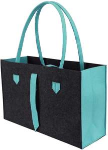 Nouvelles tendances tissu de feutre coloré personnalisé Simple pas cher épaule Lady-Style robuste sac à provisions et jouet - Product Image 4